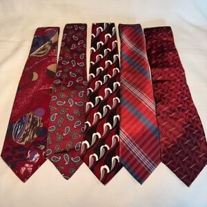 Geoffrey Beene and More Red and Blue Tie Collection